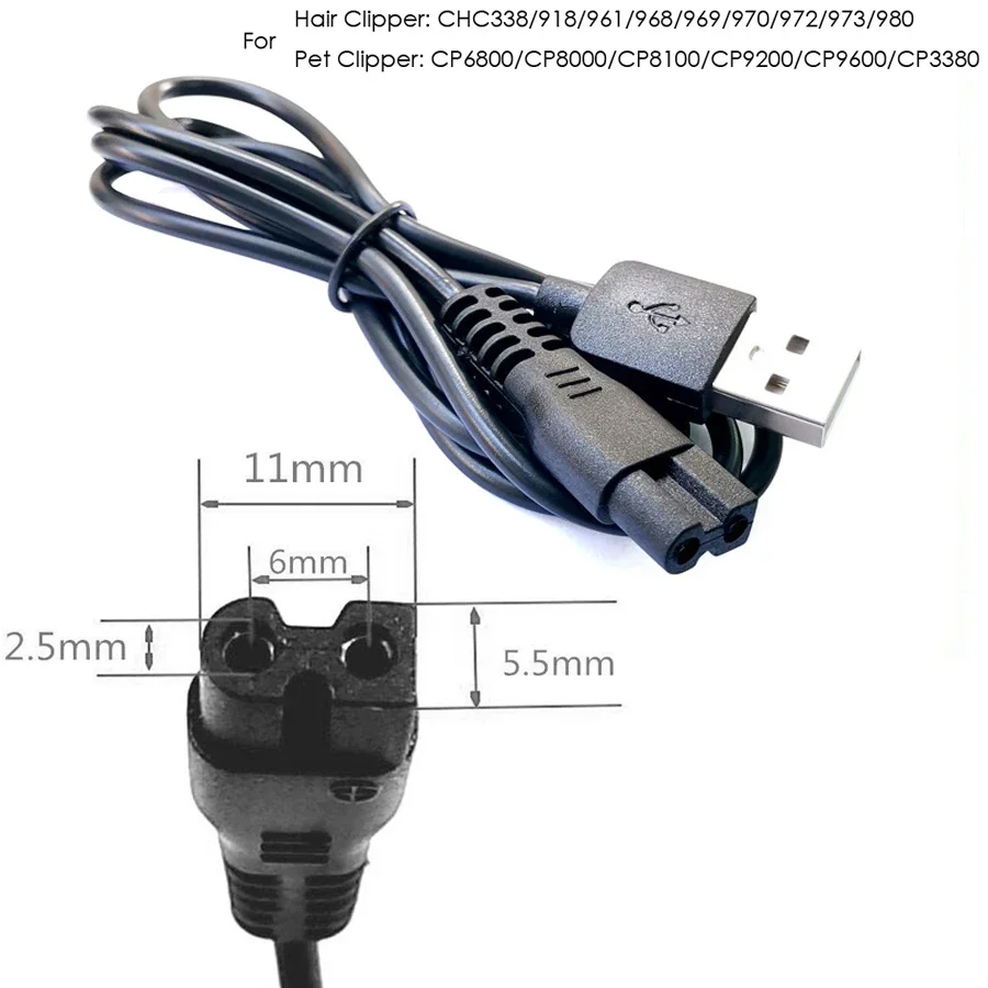 Codos Hair Trimmer USB Charging Cable for CP6800 CP8000 CP9600 T8 CHC916 CHC918 CHC925 CHC970 Dog Hair Clipper Charging Line