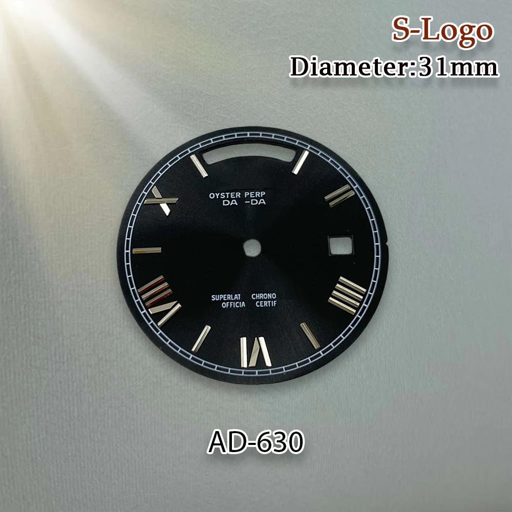 31mm s logotipo gradiente roma dial adequado para 8285 movimento sem luminoso de alta qualidade relógio modificação acessórios ferramentas reparo