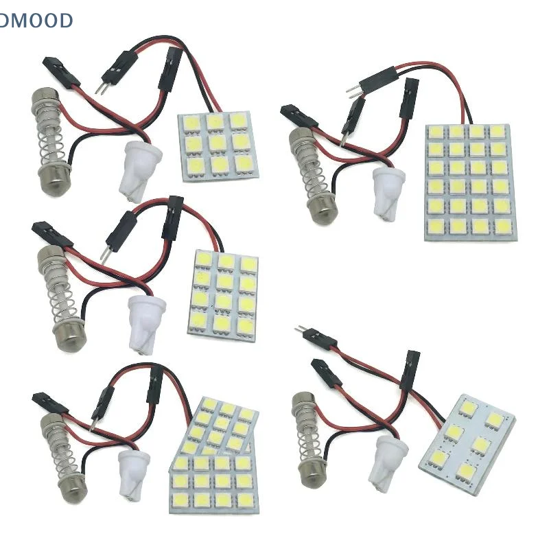 【CR】T10 5050 LED White Car Interior Dome Bulb Universal Panel Lamp Reading Light Fast Installation for Auto Cabin Upgrade