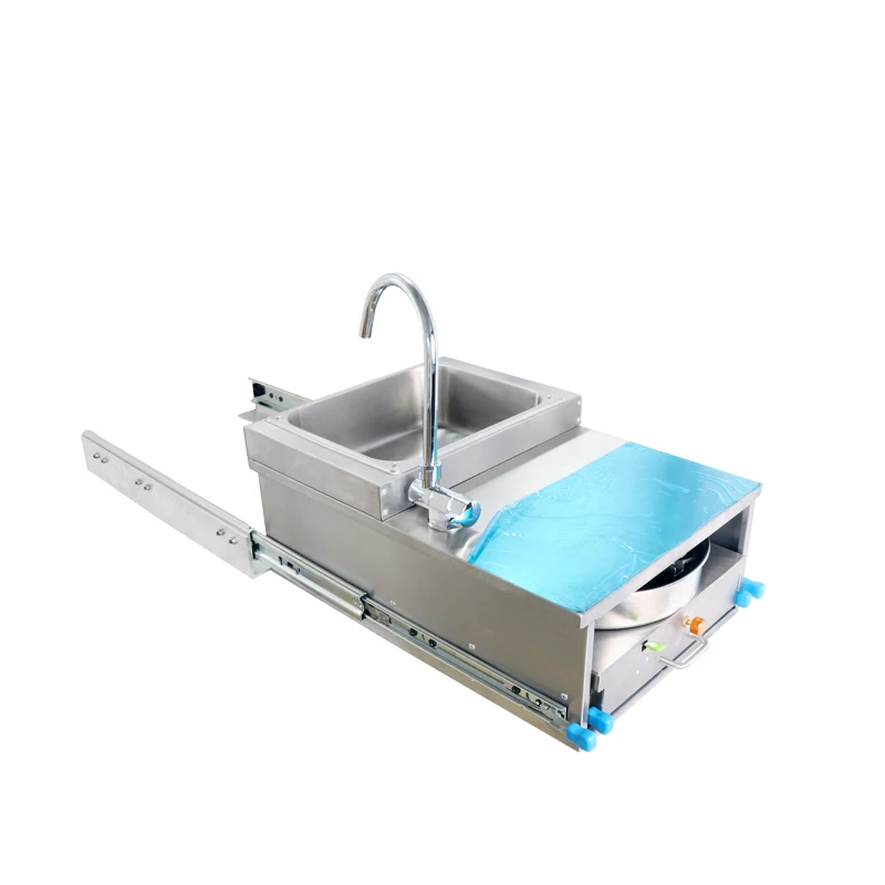 

Hwhongrv Mini One Burner Pull Type Gas Stove RV Stainless Steel Universal Rv Accessories Motorhome Trailer With Slider Drawer