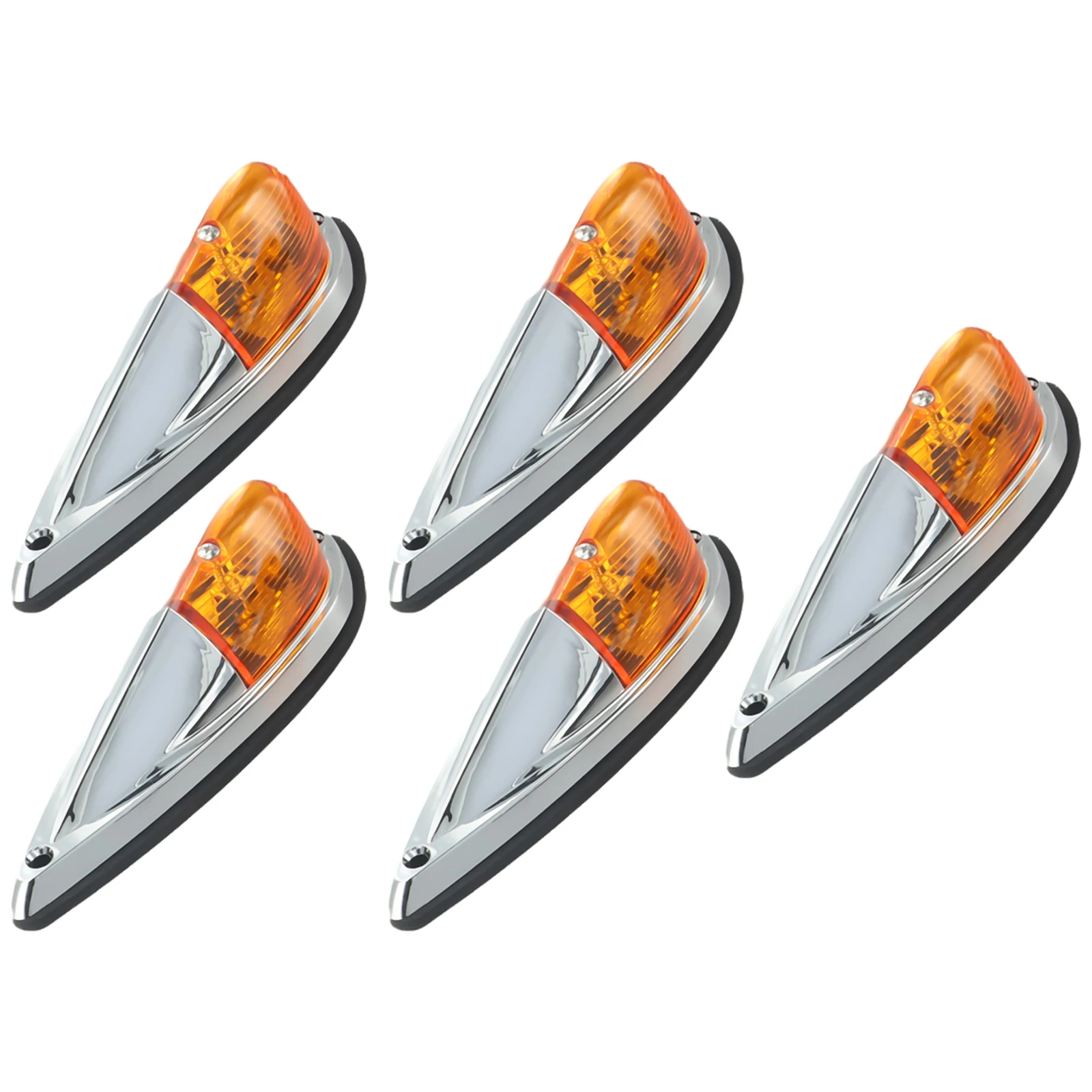 5pcs Truck Semi-Trailer Amber Cab Marker Roof Top Clearance Light Strobe Light Running Light For Ram Truck Van Semis RV - Image 3
