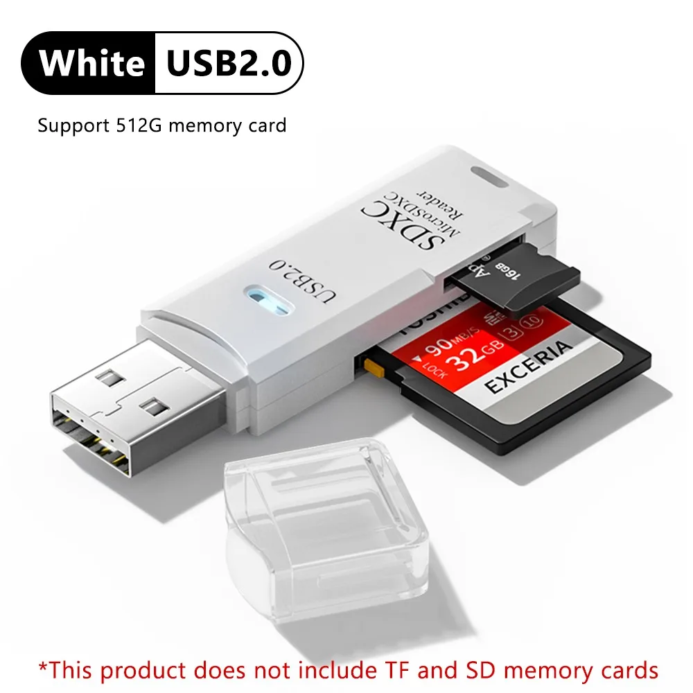 2-in-1 USB3.0/2.0 Kaartlezer USB3.0 Naar SD TF Geheugenkaartlezer USB Flash Drive Kaartlezer Adapter Voor PC Laptops Accessoires