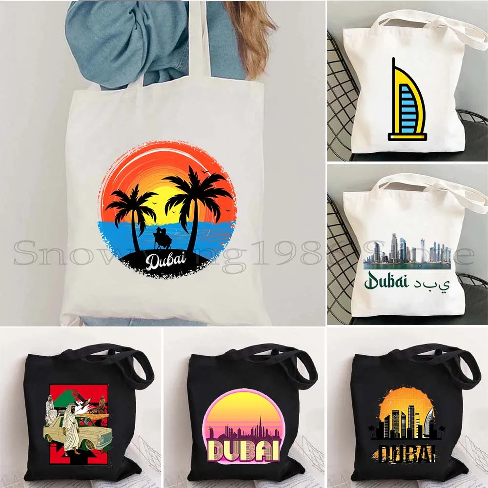 

Хлопковая сумка-тоут из ОАЭ «Снескребок» Burj Khalifa Love Heart Dubai Skyline United Arab Emirates Sunset Canvas Tote Bag Shopper Cotton Handbag