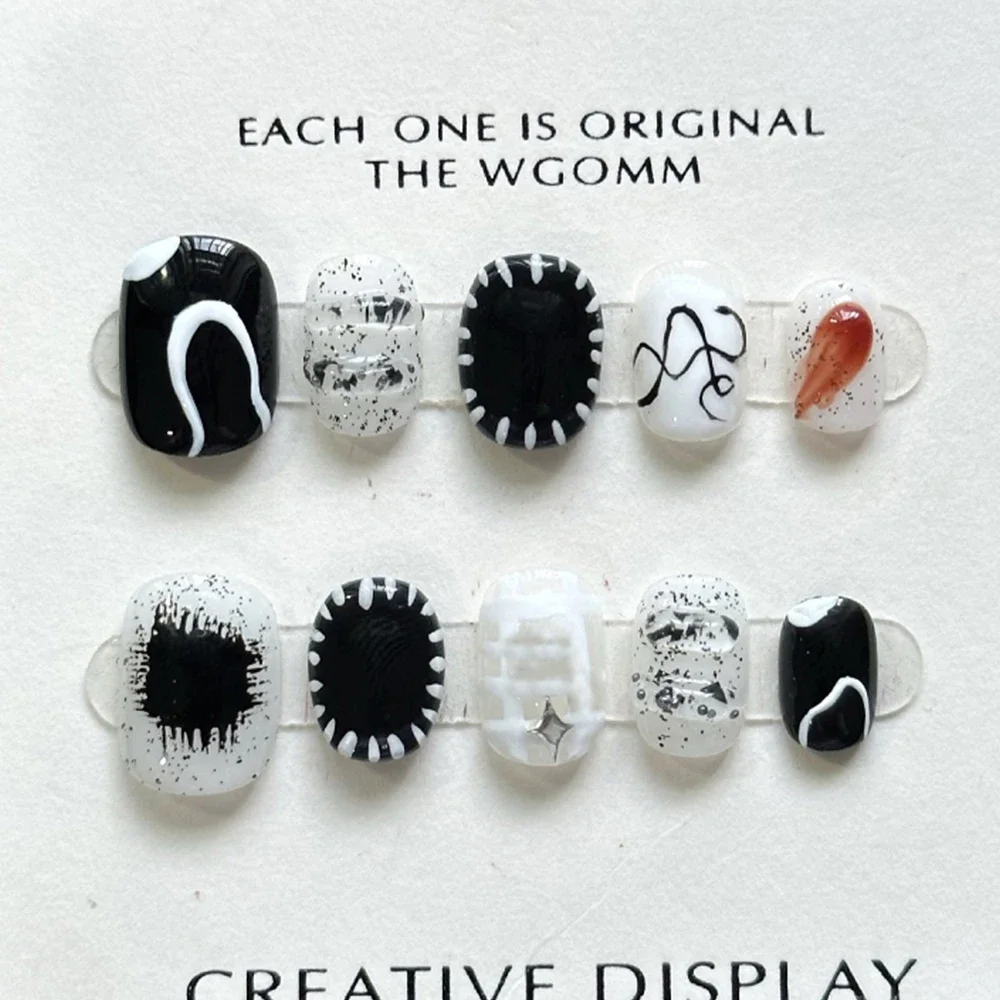 10 шт., кошачий глаз, бабочка, ручная работа, милый пресс на ногтях, многоразовый красочный цветок, стразы, жемчуг, искусственные накладные ногти, подарок для девочки