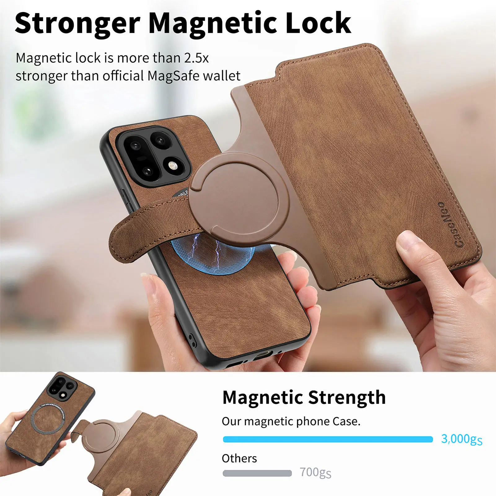 For OnePlus 15 oneplus15 5G Case Luxury Leather 2 in1 Magnetic Wallet Card Slot Flip Holder Protect Shockproof Cover Accessories view 5