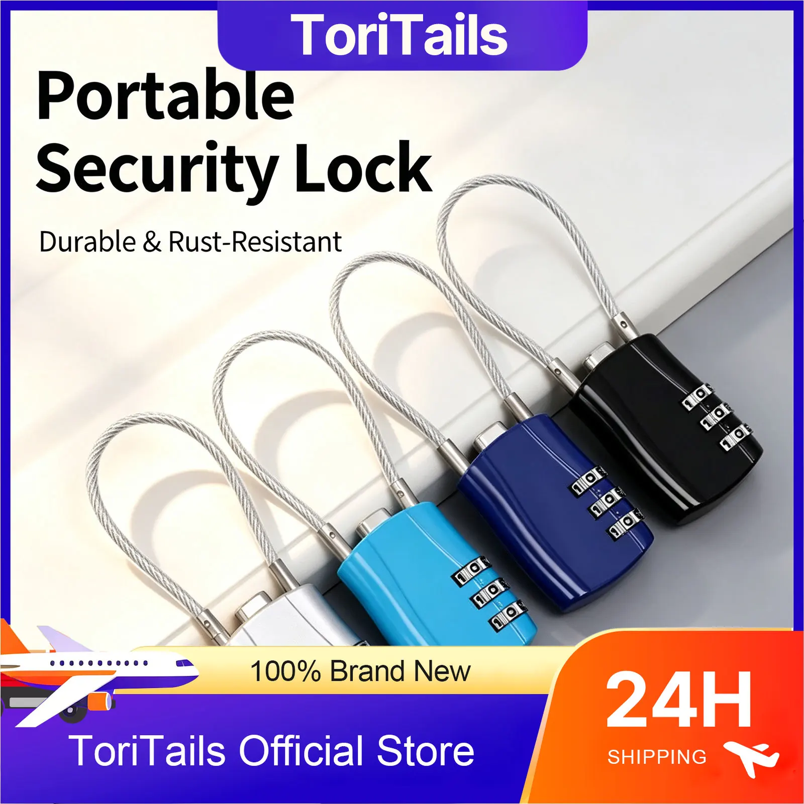 Cable Luggage Lock Portable Smart Combination High Security Helmet Lock TSA Customs Lock Padlock Customs Code