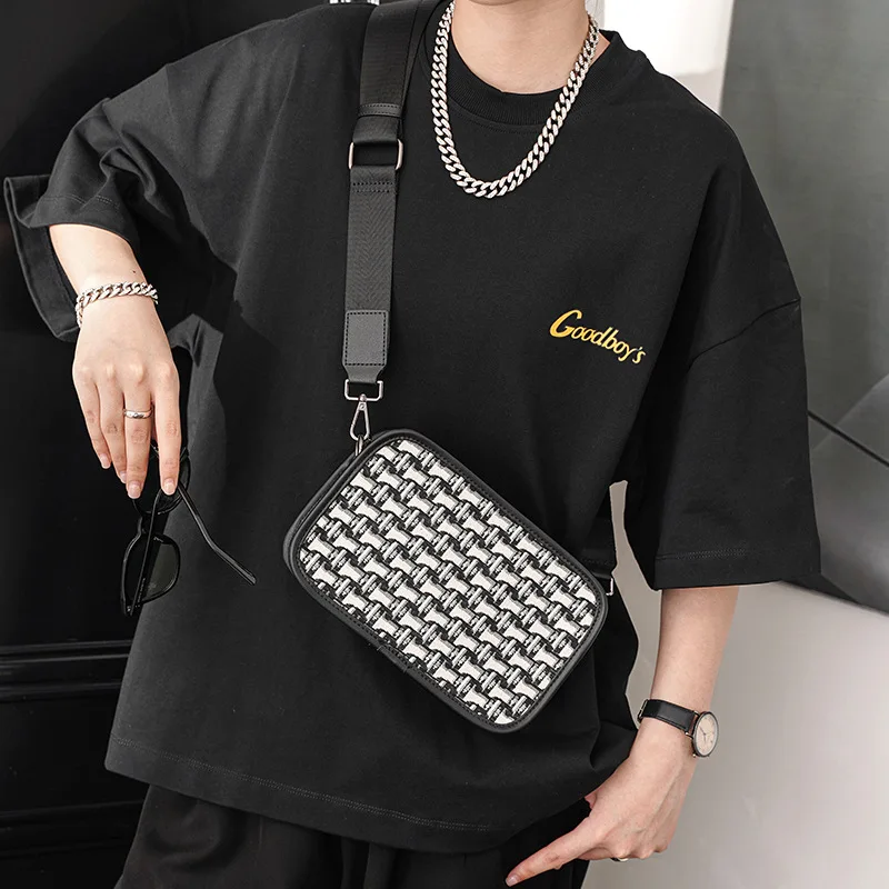 Luxuriöse Umhängetasche für Herren, modisches Markendesign, Herren-Umhängetaschen, quadratische Schultertaschen für Herren, Clutches, Handtasche, Sling Bag – Detail 2