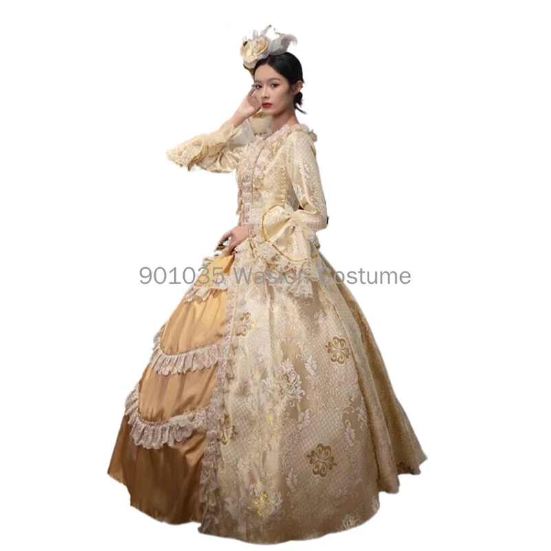 Women\'s Victorian Rococo Elegant Lolita Dance Party Dress 18th Century Medieval Marie Antoinette Dresses Vestido