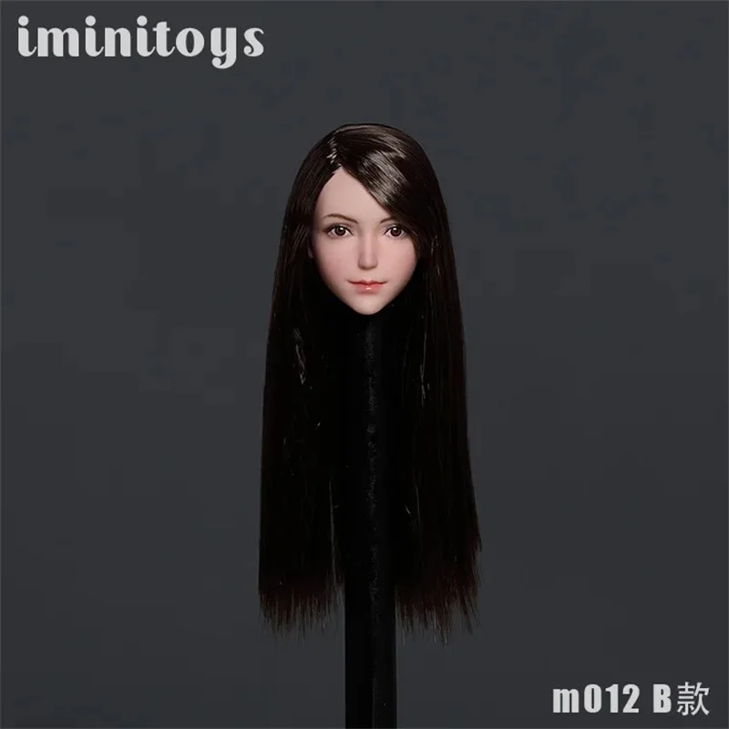 Iminitoys M012 1/6 Female Soldier Cute Girl Head Carving Model Accessories Fit 12'' Action Figure Body In Stock