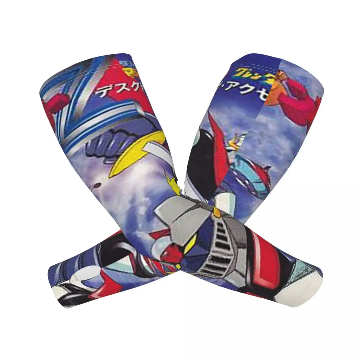 Mazinger Z UFO Robot Grendizer أكمام أذرع تبريد خارجية من الشمس فوق البنفسجية غطاء للحماية الصيف من الحرير الجليدي لركوب الدراجات وأكمام الوشم