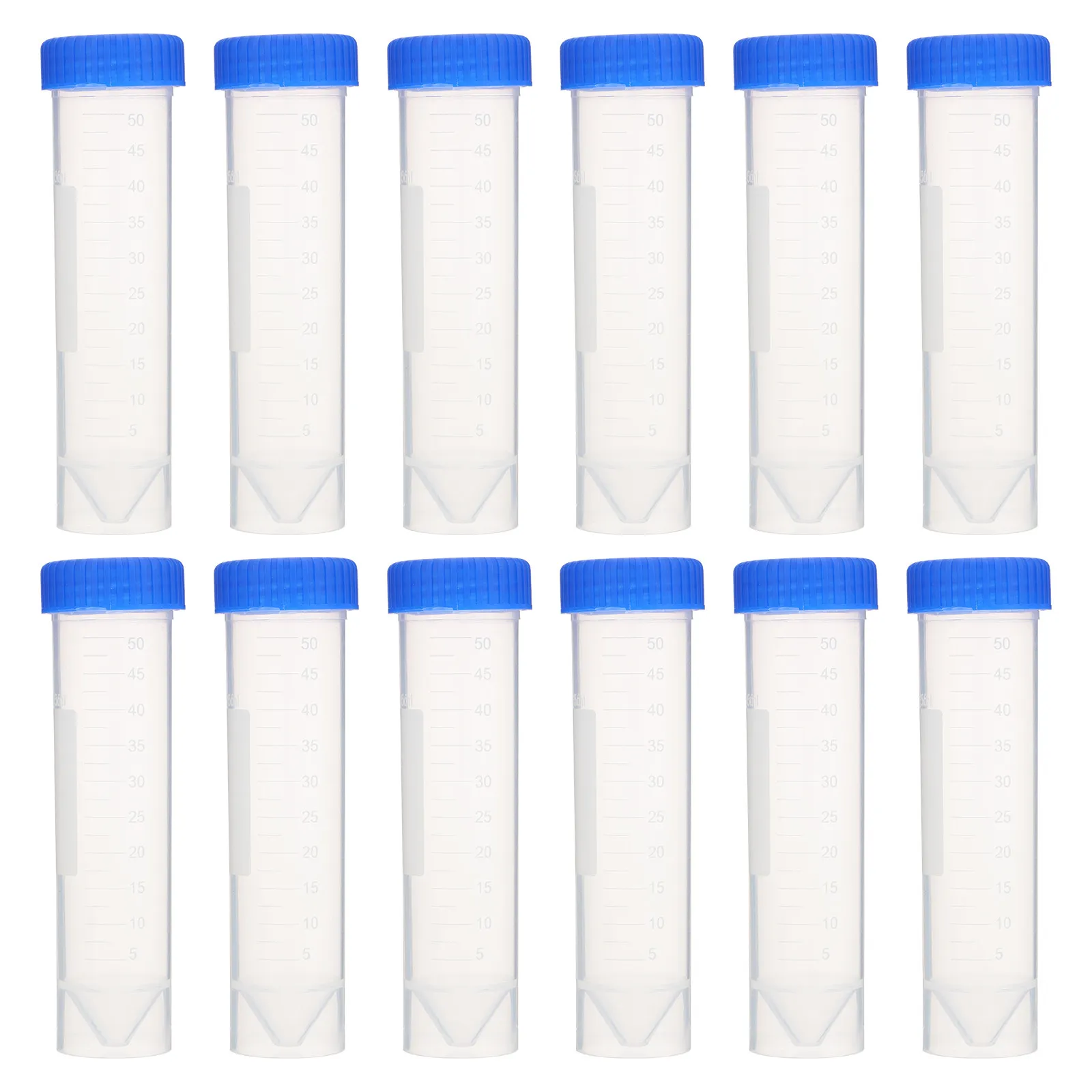 50Pcs Plastic Centrifuge Tubes Screw Caps Self-Standing Conical Tubes for Labs Biochemistry Molecular Biology Sample Storage