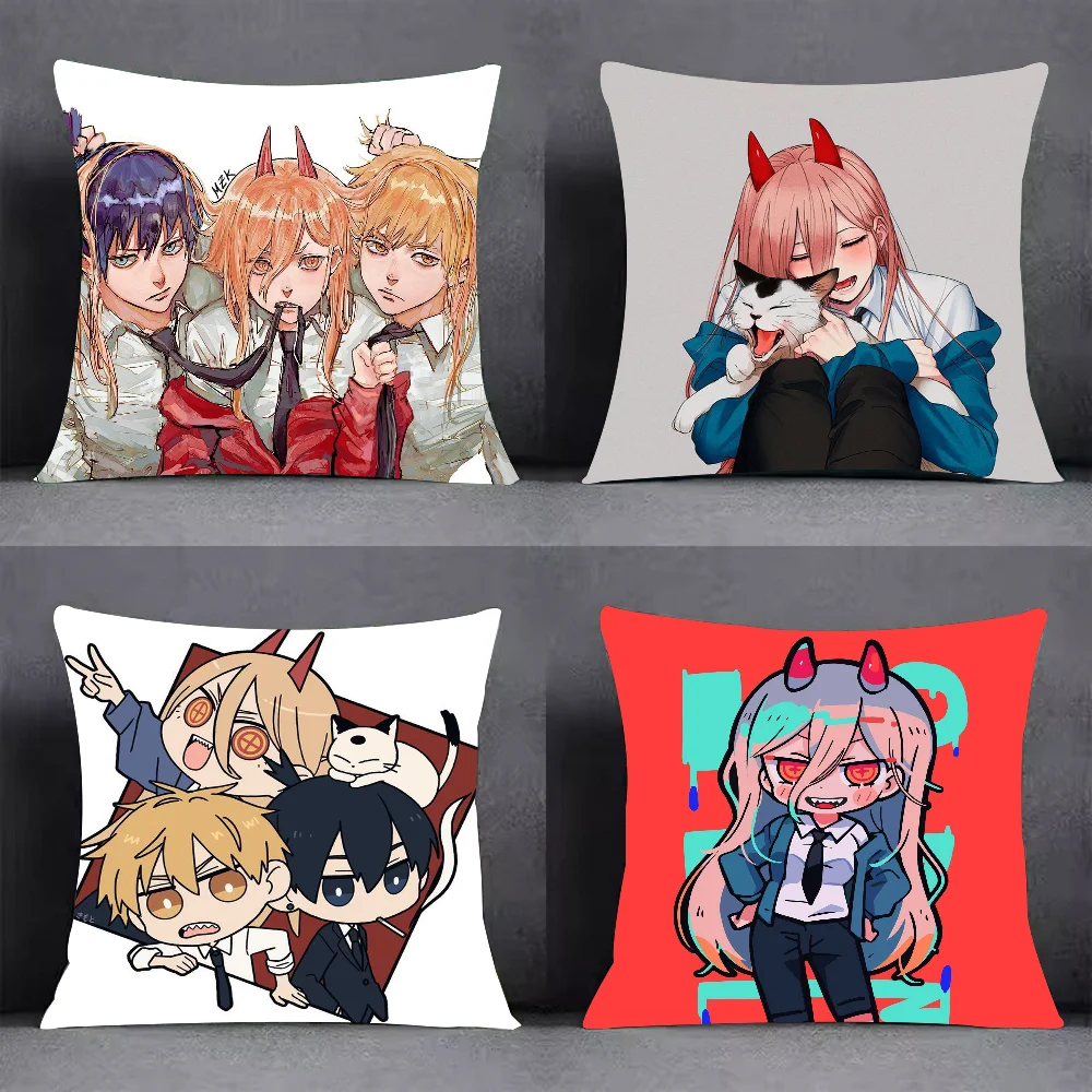 

ANIME C-Chainsaw Man Pillow Case Cover Square Sofa with for pattern comfortable cushionsuitable of room