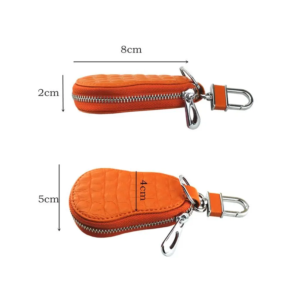 Crocodile Pattern Housekeeper Holder Coin Purse Car Key Bags Genuine Leather Keychain Holder Wallet Key Case