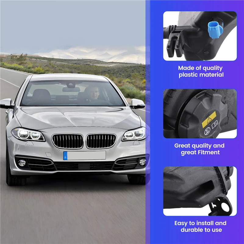 

17137647283 Engine Coolant Overflow Recovery Reservoir Tank With Cap For BMW N55 F07 F10 F18 F01 F02 53 17137806038