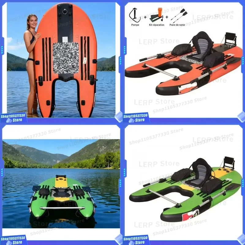 Heavy Inflatable Floating Boat for Rafting Fishing 1 2 Person Seat Motor Optional