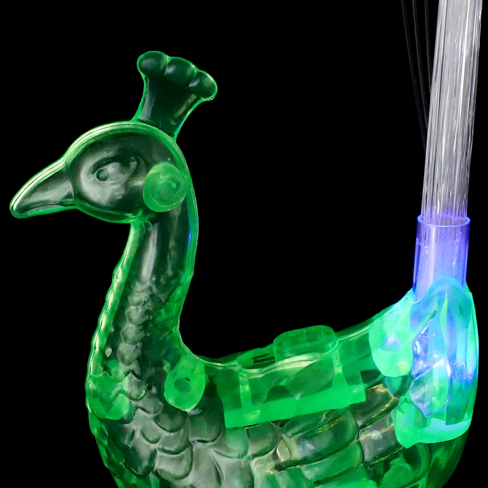 

24Pcs Colorful Peacock Themed Flashing Lights Bright Fiber Optic Finger Tips for Night Party Fun Decoration Fiber Optic Lights