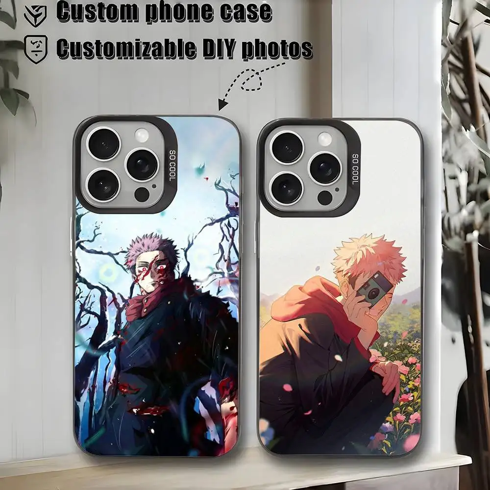 

Y-Yuji Itadori Ryomen Sukun Phone Case For iPhone 16,15,14,13,12,11,Mini,Pro,MAX,plus,Black Matte Shockproof Cover