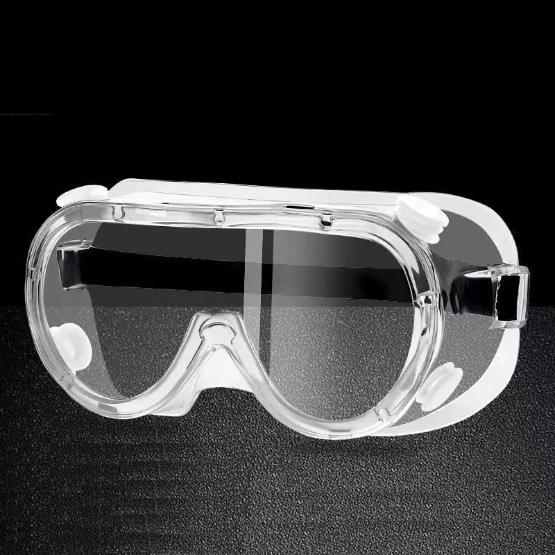 Clear Safety Glasses for Men and Women with Anti-Fog and Scratch Resistant Wrap Around Lenses with wear nearsighted glasses