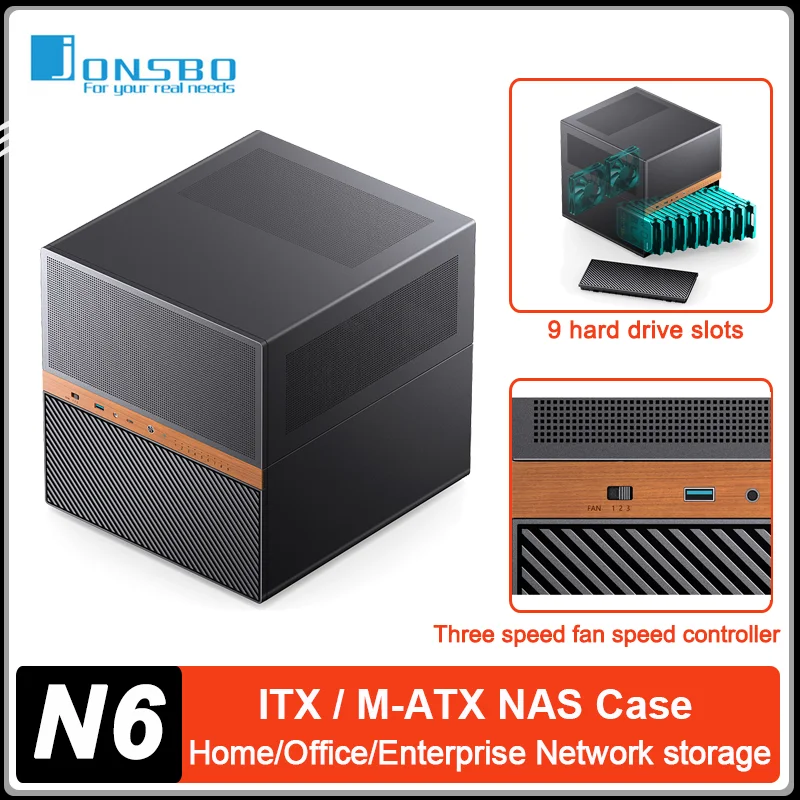 JONSBO N6 MATX NAS Case Network Storage Server Chassis Supports 9
