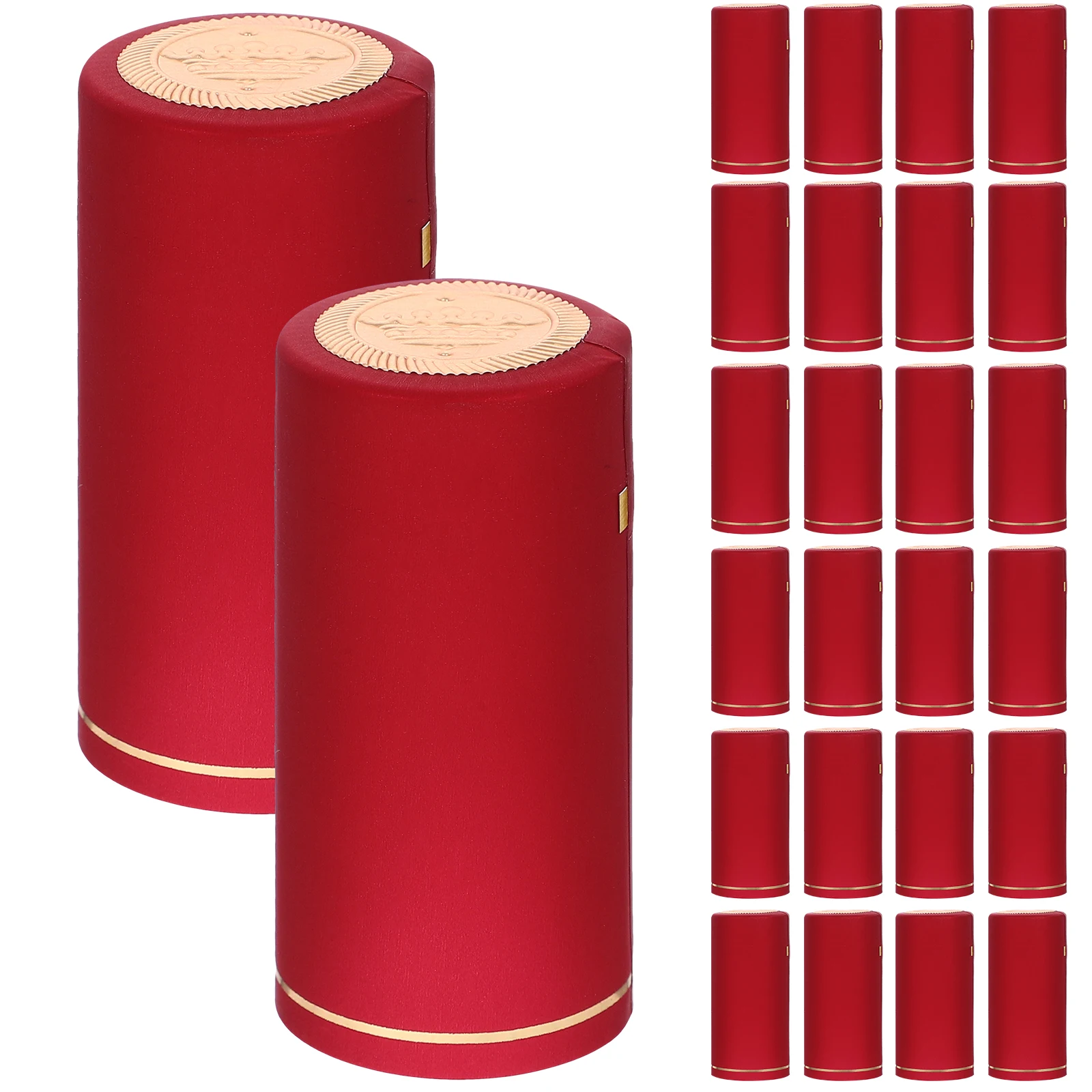 

60Pcs Wine Bottle Shrink Caps Smooth Surface Safe Touch Heat Shrinkable Capsules for Red Wine Storage Bottle Heat Shrink Cap