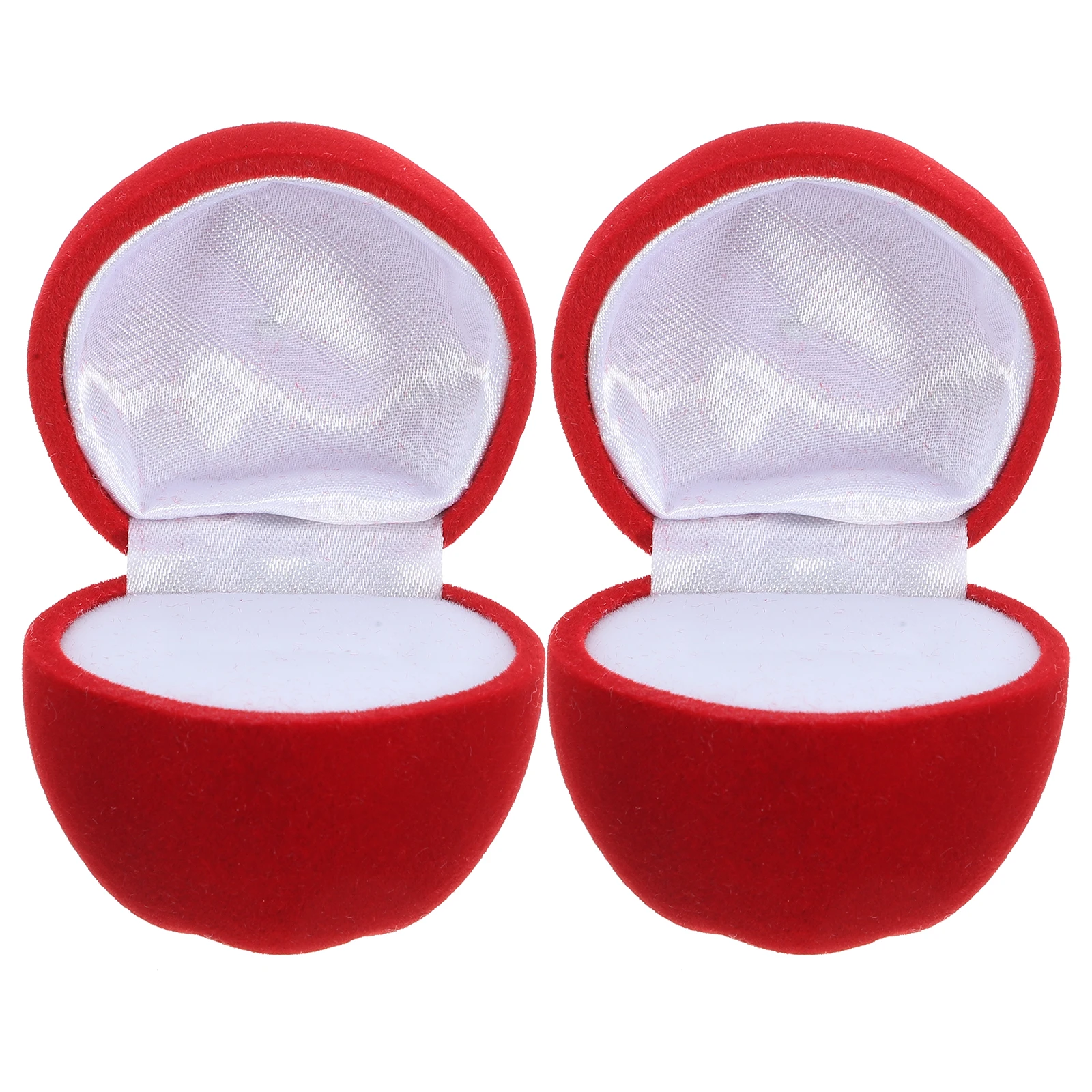

2 Pcs Gift Box Shape Jewelry Case Christmas Decor Trendy Exquisite Ring Earrings