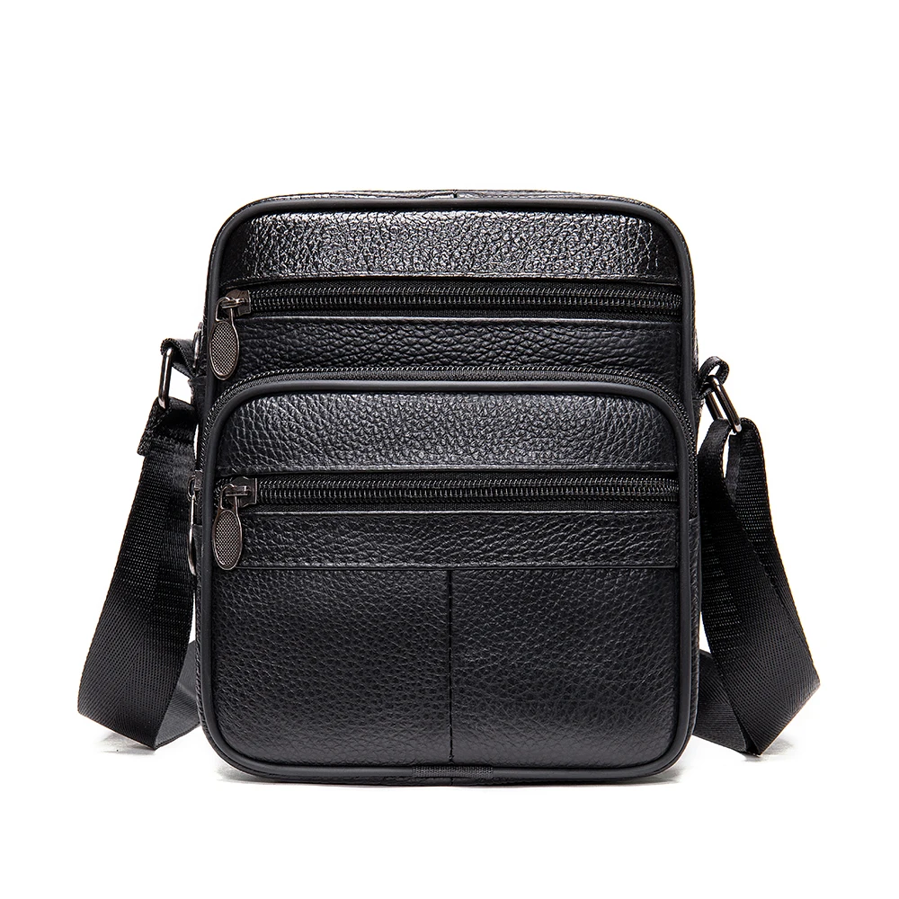 Westal Men\'s Leather Shoulder Bags Casual Small Messenger Bags Leather Men Crossbody Bag