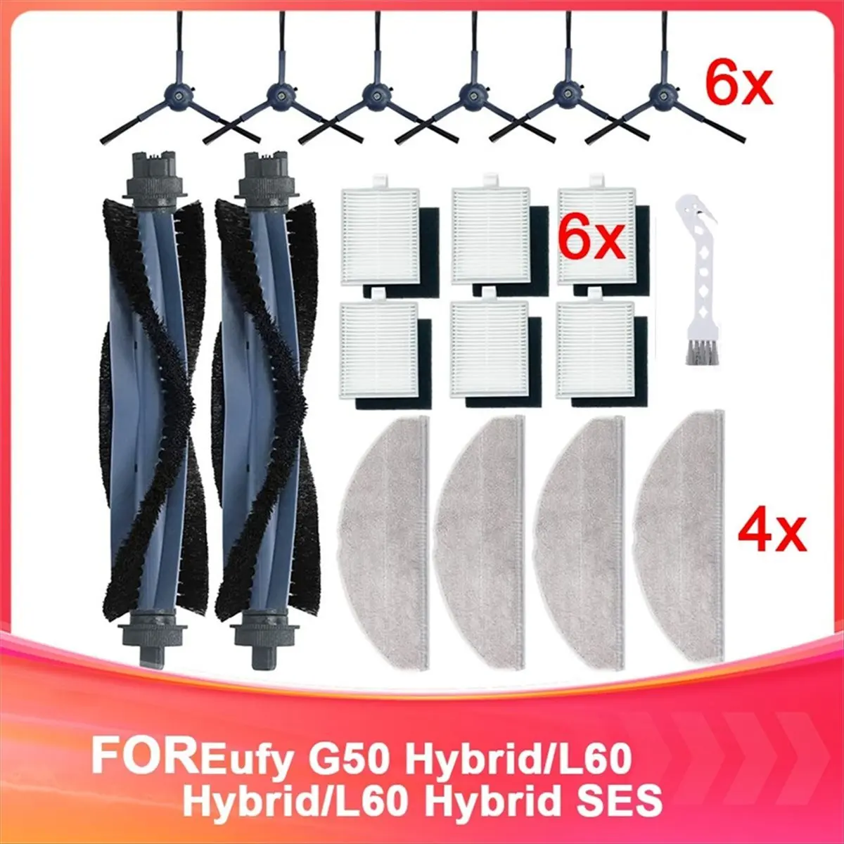 2026 Trend For G50 Hybrid/L60 Hybrid Robot Vacuum Cleaner Replacement Parts Accessories Main Side Brush Filter Mop Cloth