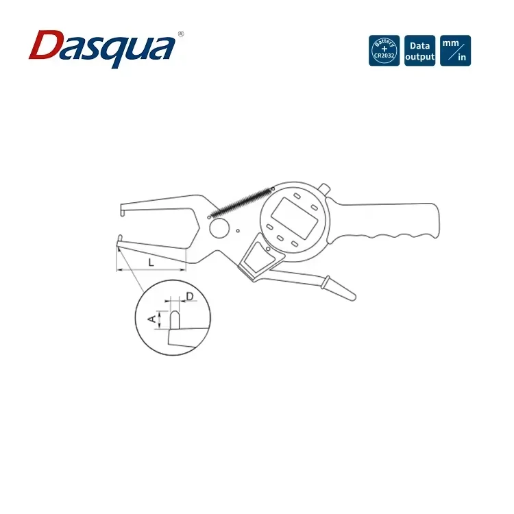 Electronic External Dial Caliper Gage For Measuring Outside Diameter With Large LCD Display