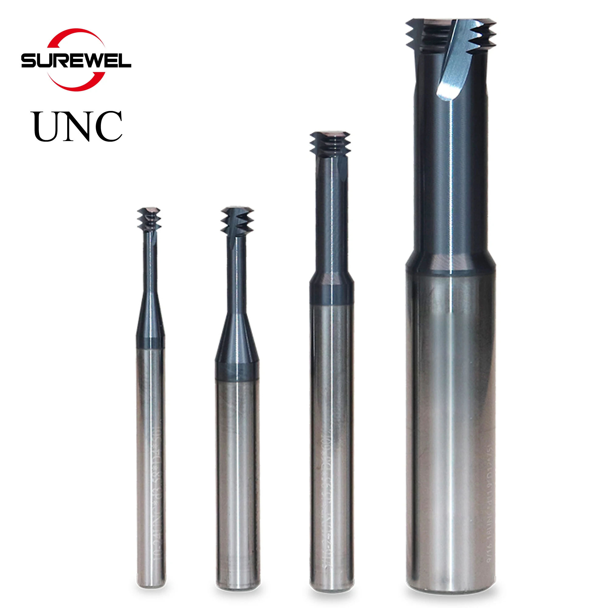 

HRC60 Carbide UNC10-32,5/16 Thread End Mill Milling Cutters Three Tooth Threading End Mills Cnc Tools Cutter For Metal Working