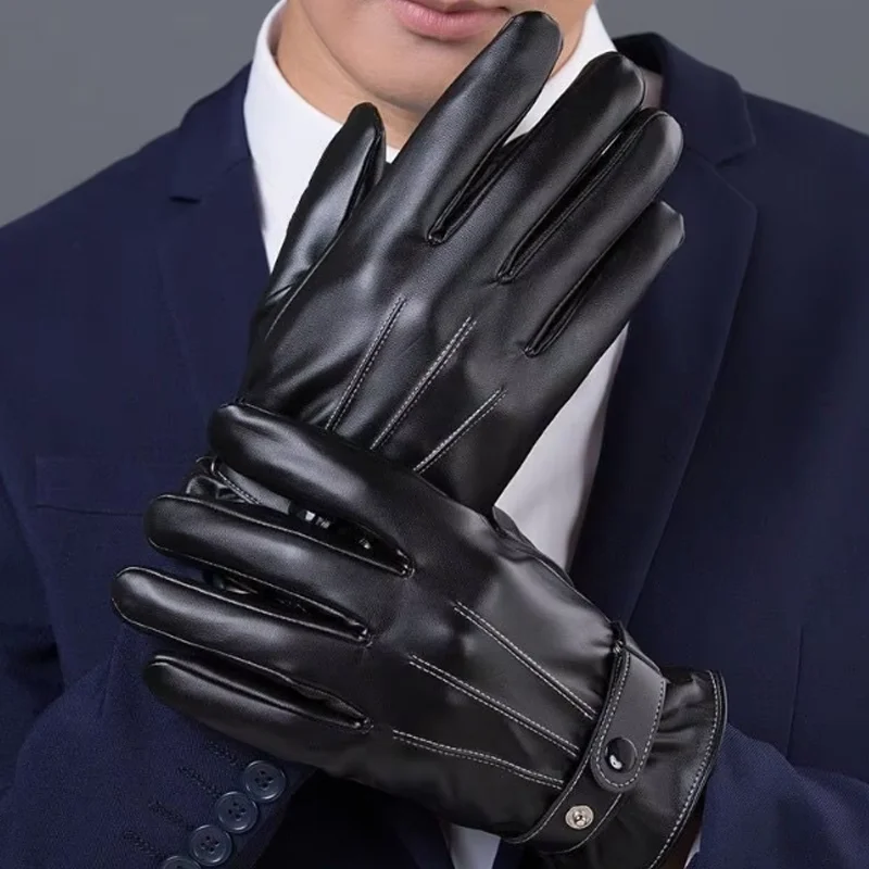 1/2/3Pairs Thicken Leather Glo - Leather Driving Glove 评论和价格