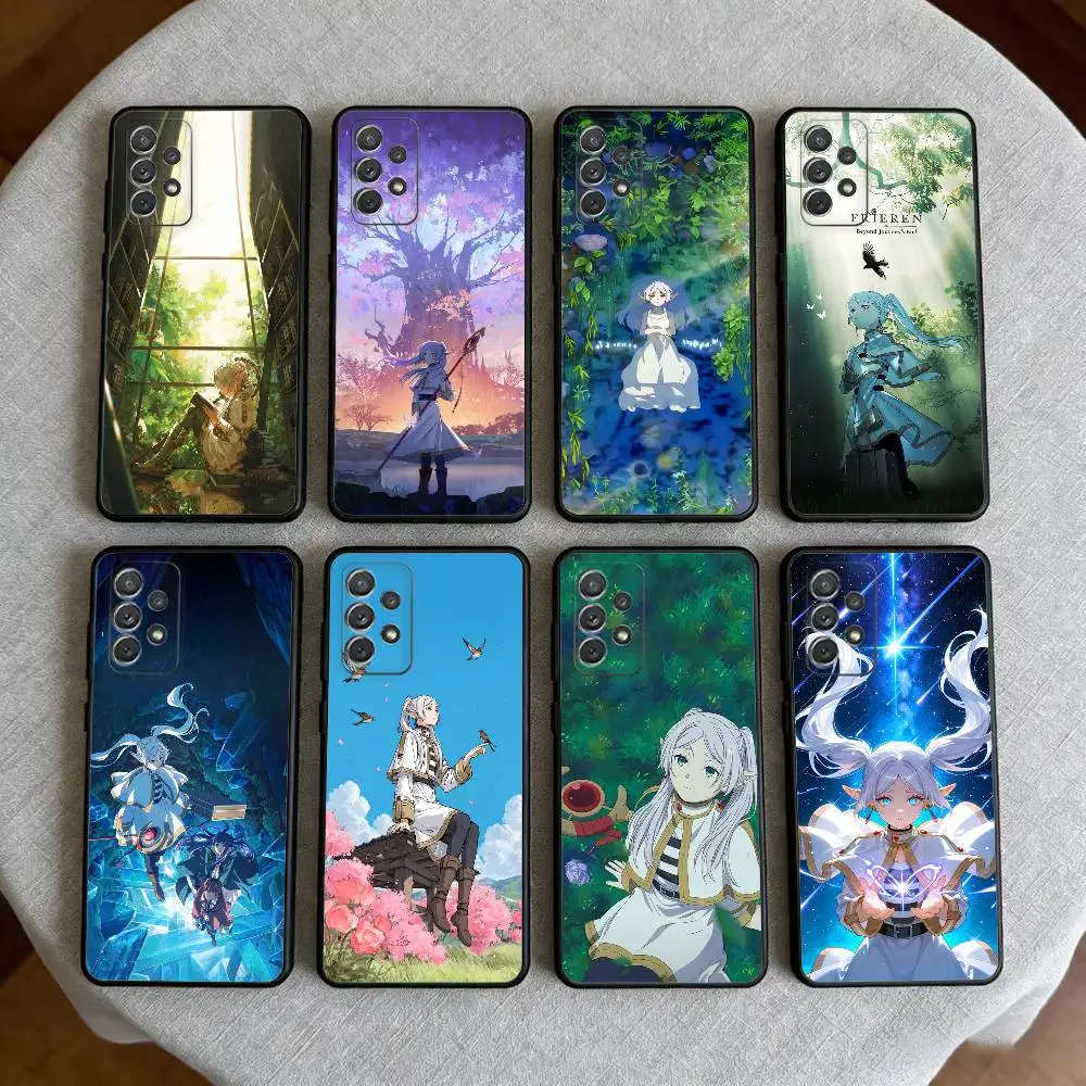 

Frieren Beyond Journey's End Phone Case For Samsung Galaxy A73,A72,A71,A70,A53,A52,A51,Soft Silicone Black Cover