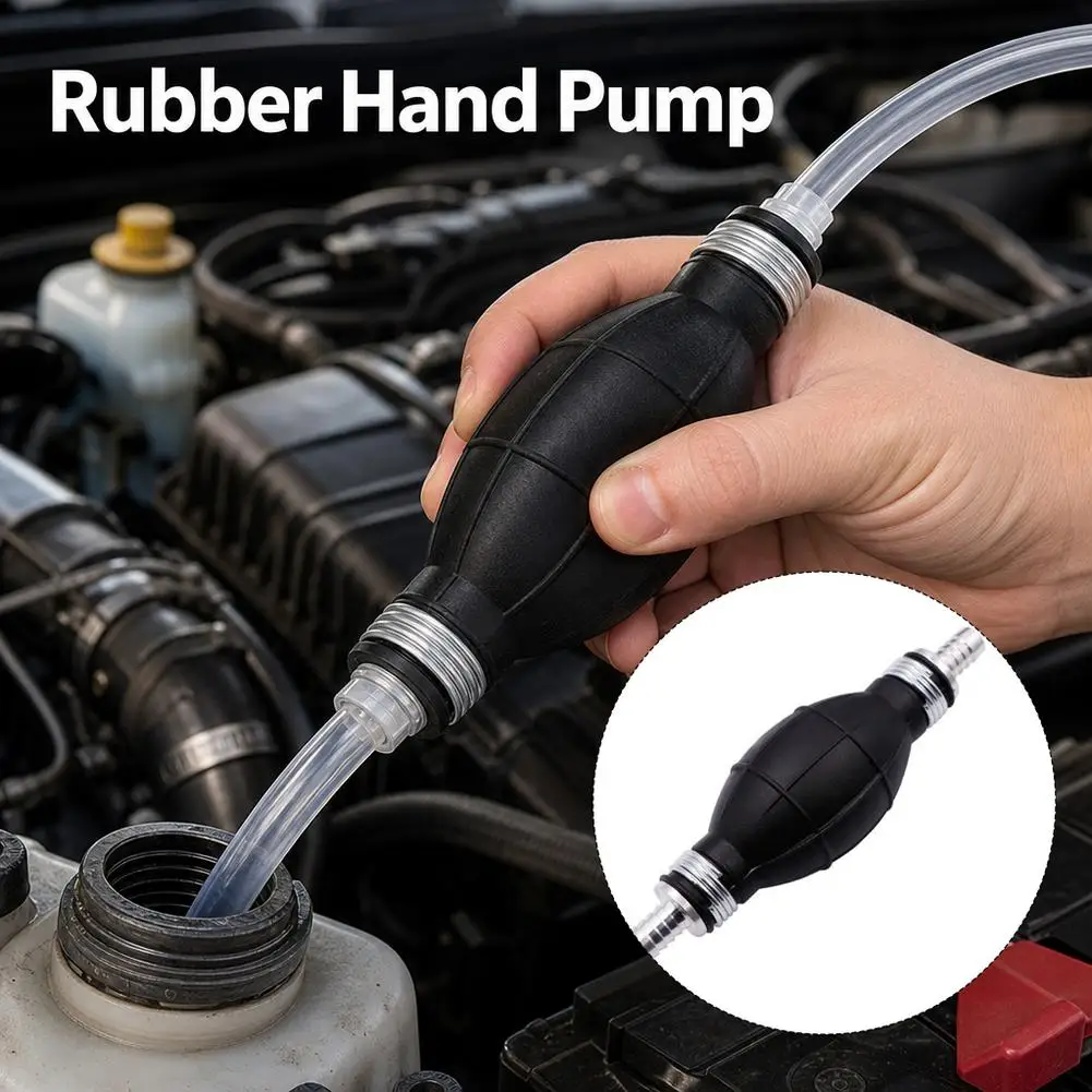 12mm Hand Fuel Pump Universal Rubber Fuel Pump Line Manual Liquid Oil Transfer Pump Oil Transfer Petrol For Motorcycle Boat - view 2