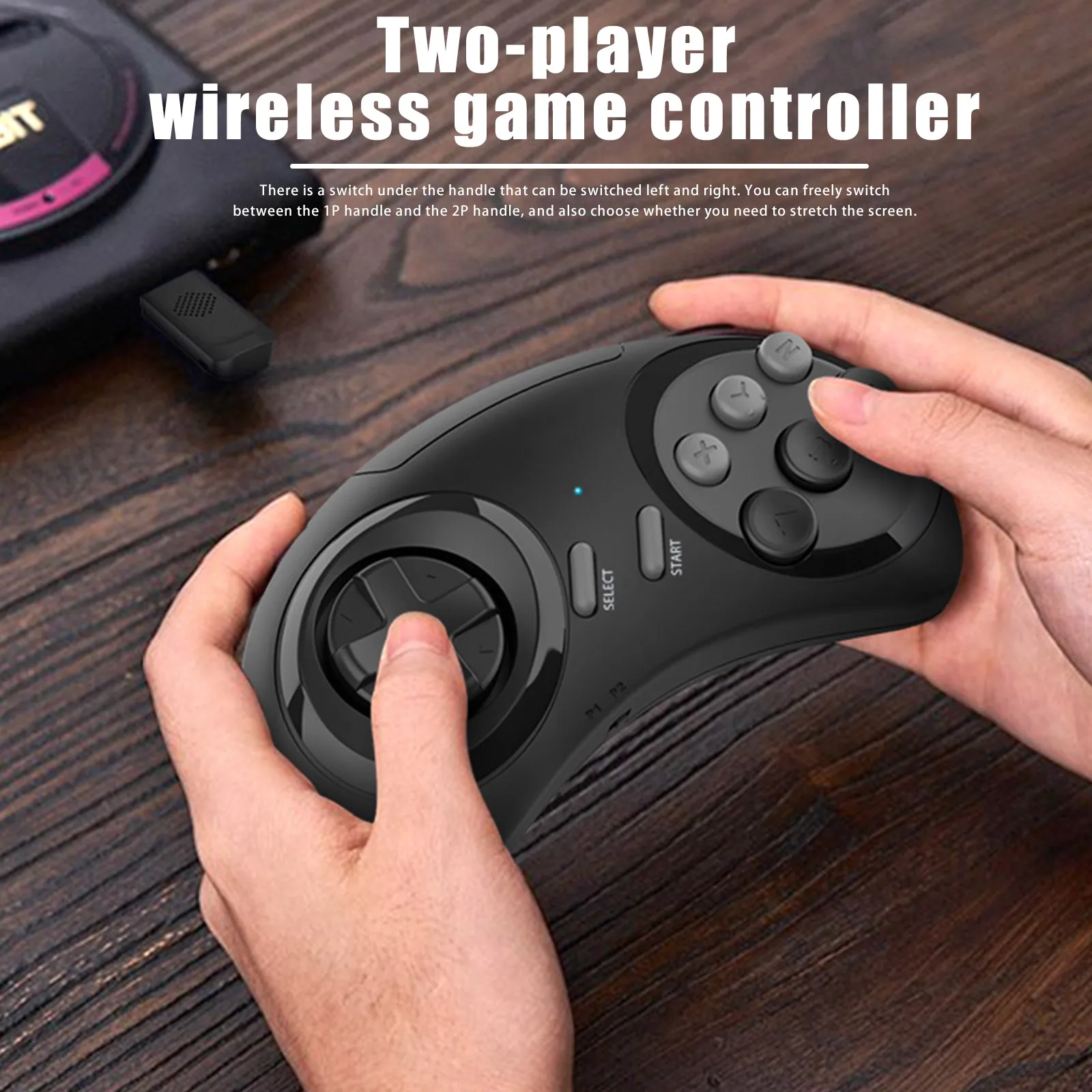 Retro Gaming Console Built-in 5000 Games Retro Game Stick with Dual 2.4G Wireless Controllers Video Game Console for TV