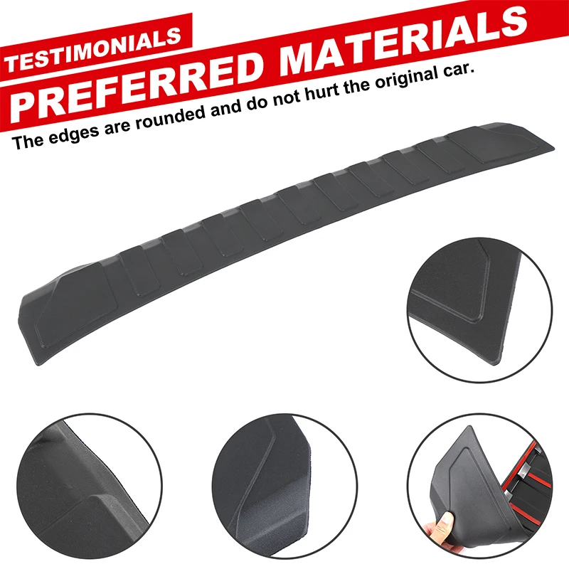 Mécanoucar pour Subaru Crosstrek XV 2018-2023 TPE noir voiture pare-chocs arrière anti-rayures plaque couverture garniture autocollants voiture accessoires