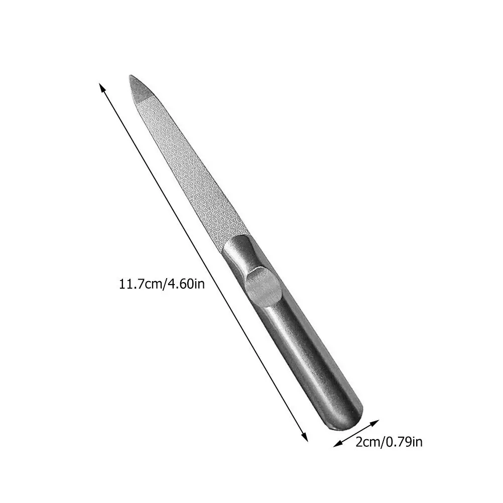 4 個のステンレス鋼の爪やすり軽量ポータブルマニキュアツール旅行ホームオフィスネイルケアトリミングアートセット