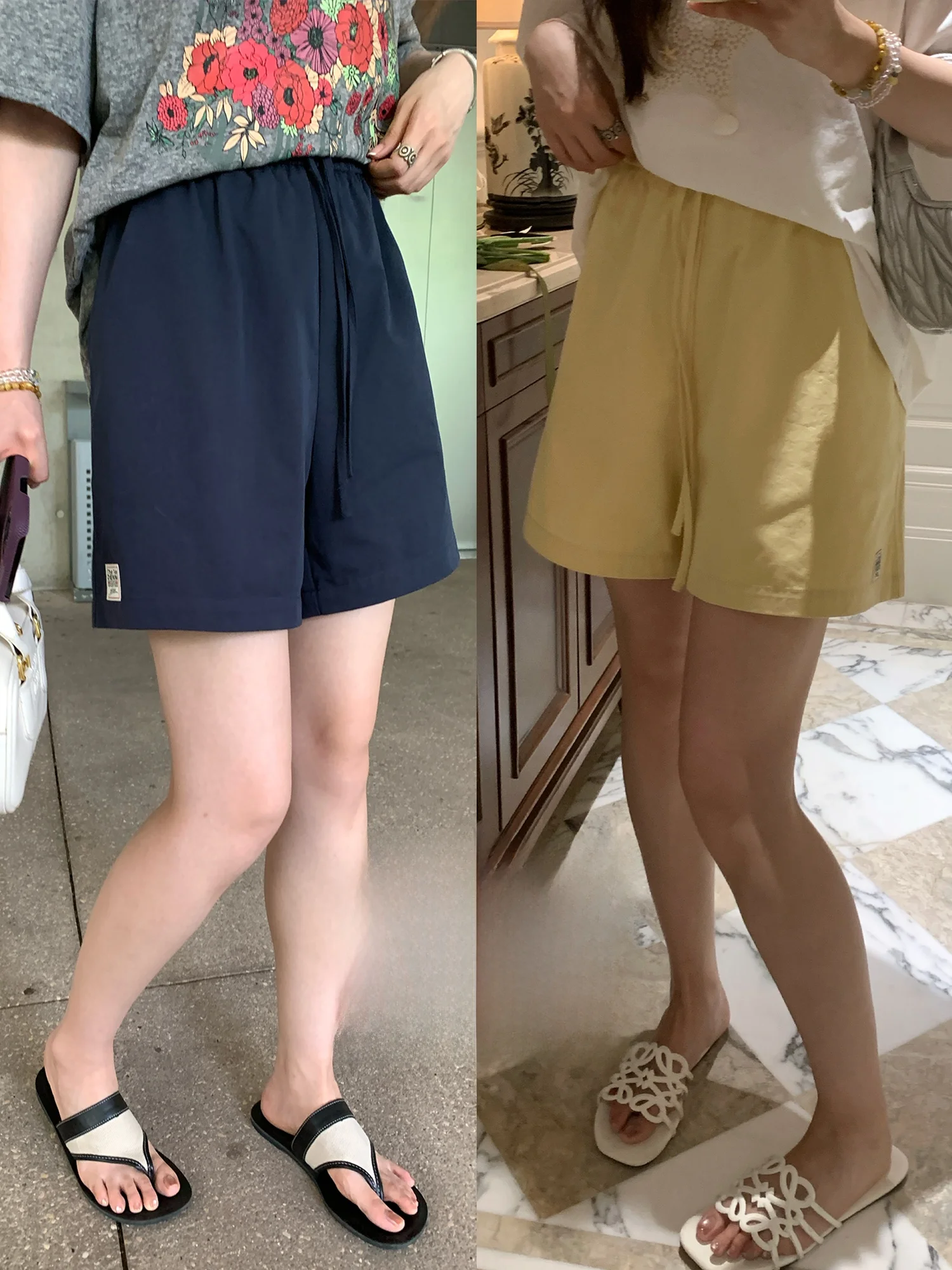 

Женские повседневные хлопковые шорты NAZ с высокой талией, однотонные, летние, модные, свободные леггинсы-брюки