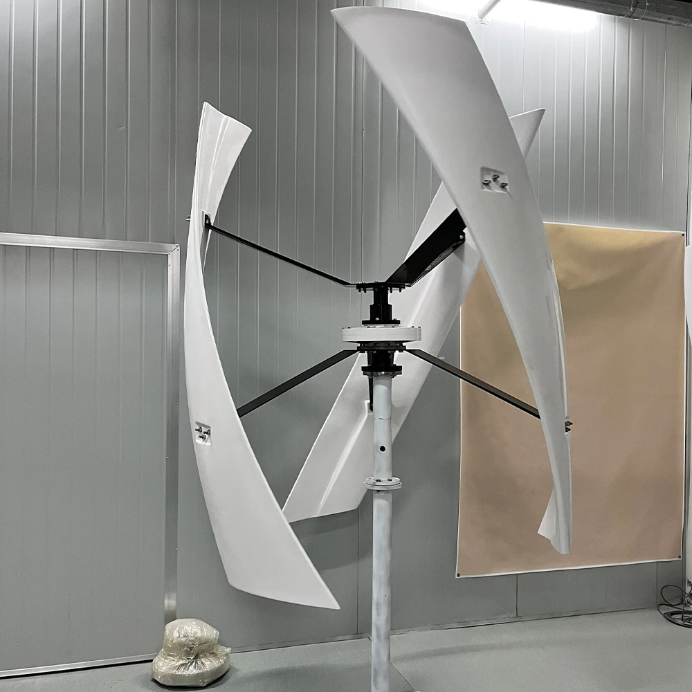 Low Niose 20000W Vertical Wind Turbine 3Blades Permanent Magnet Generator 25000W 12V 24V 48V Windmill Household Hybrid System