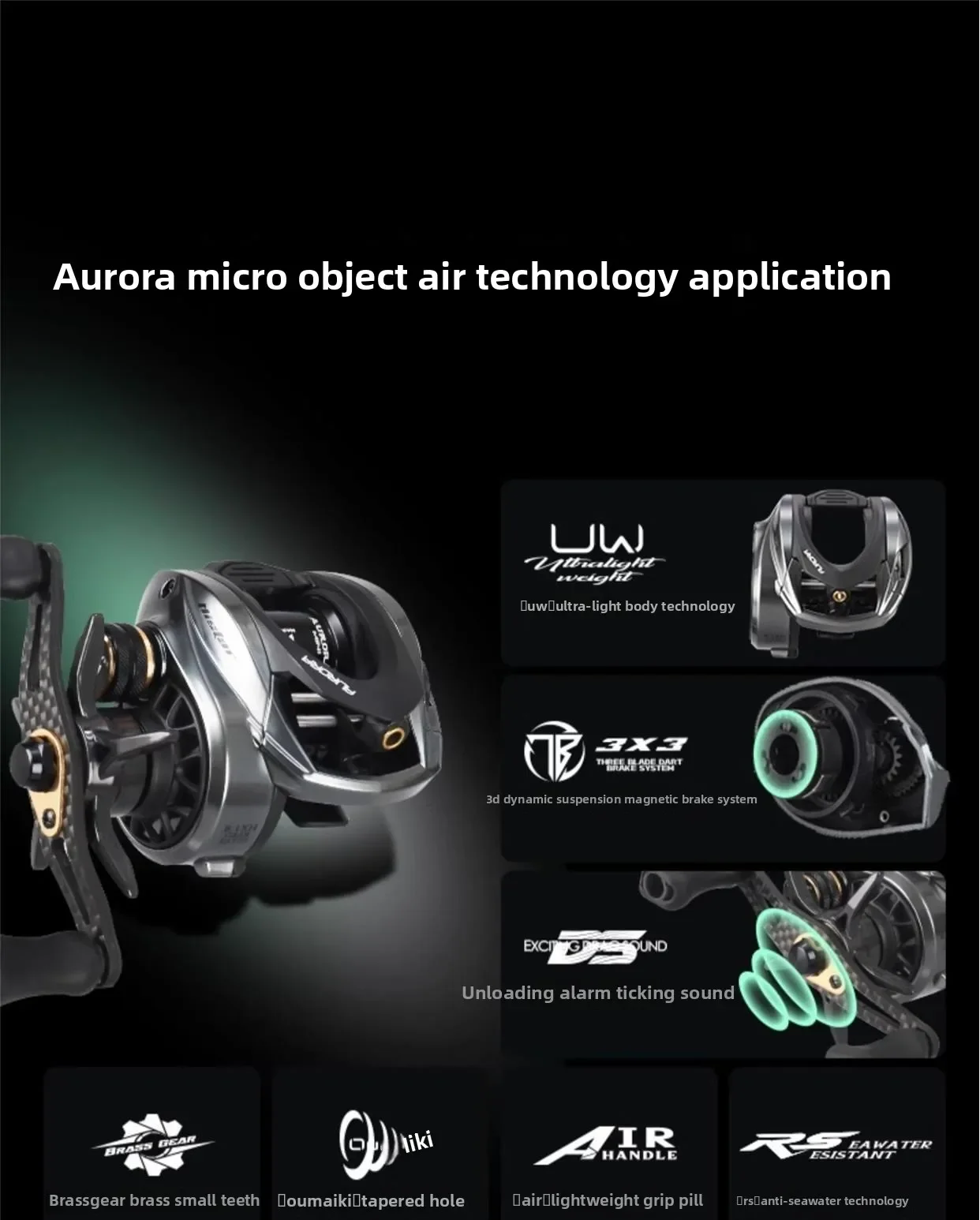 Carrete Micro-Object Air Luya antienredos agua dulce y salada - imagen 4