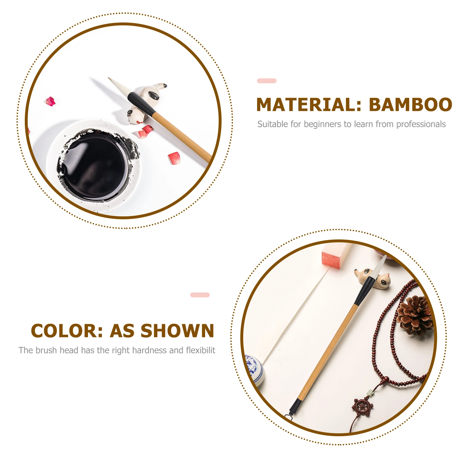 

Wolf Sheep Hair Calligraphy Brush Large Size Student Beginner Bamboo Handle Writing Painting Couplets Practical Durability Art