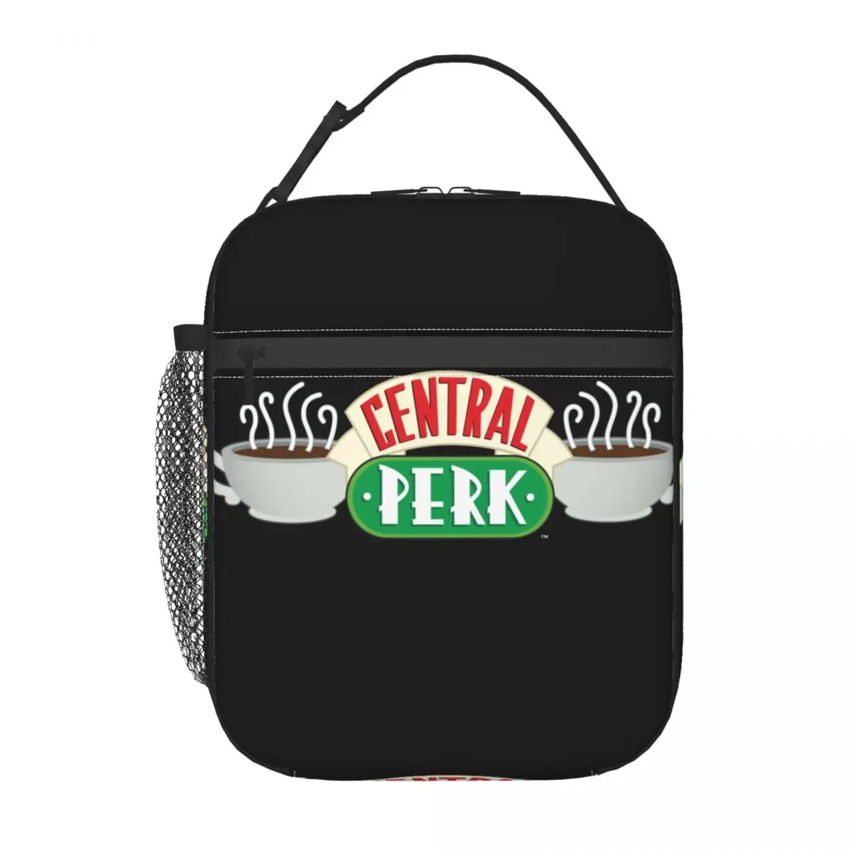 Central Perk Amigos Logotipo Isolado Lunch Bag, sacos do recipiente do alimento, refrigerador portátil, caixas térmicas para a escola, convite