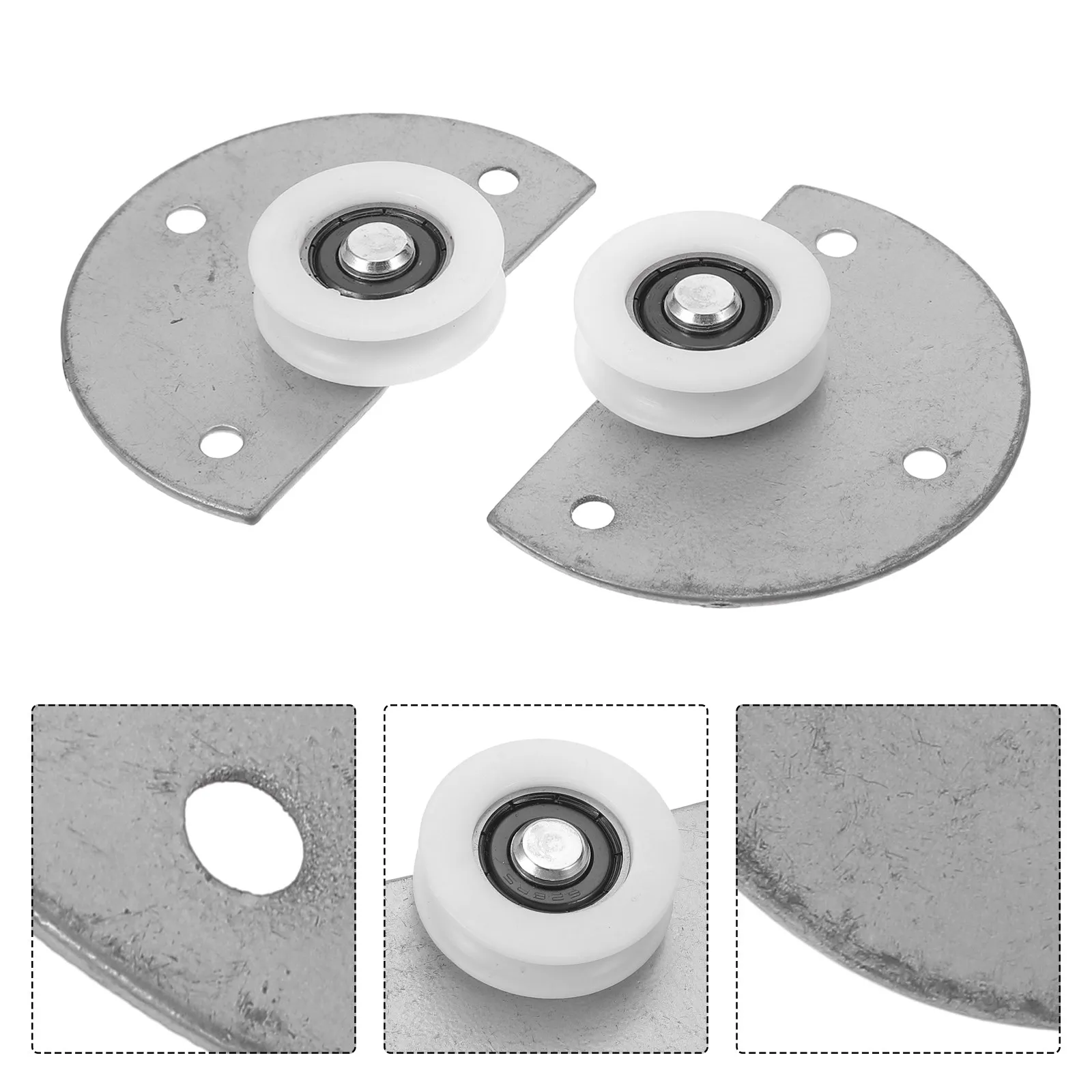 2Pcs Silent Sliding Door Wheels Heavy Duty Wardrobe Roller Replacement Smooth Gliding Cabinet Closet Door Hardware Track Pulley