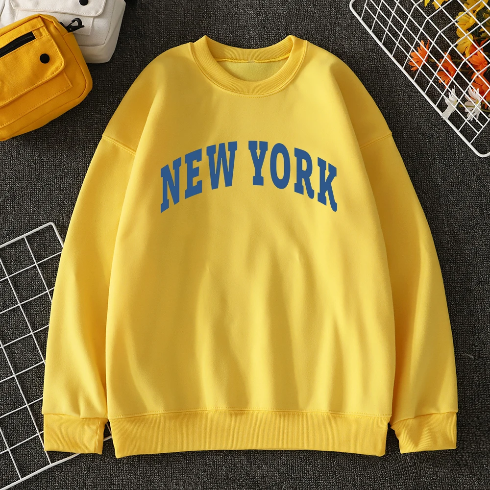 New York, Usa City Print Printed Mens Hoody Autumn Shoulder Drop Pullovers Harajuku O-Neck Clothes Casual Soft Mens Sweatshirts