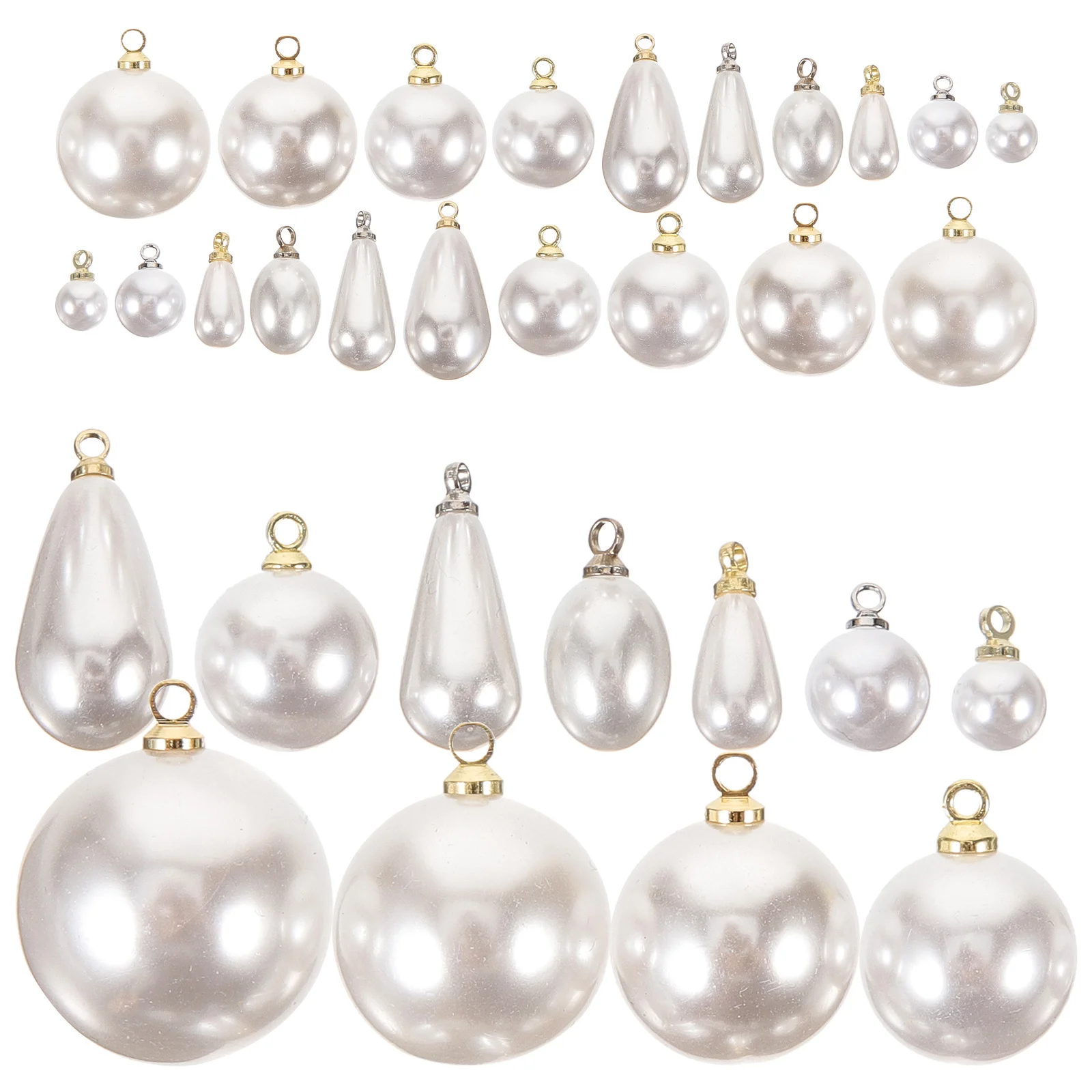 

30Pcs Pearl Jewelry Charms DIY Supply Set for Necklace Earrings Bracelets Pendants Creative Craft Necklace Charms