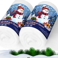 Christmas Fake Snow Blanket Roll White Artificial Snow Carpet for Xmas Tree Village Winter Snows Prop Birthday Party Decoration