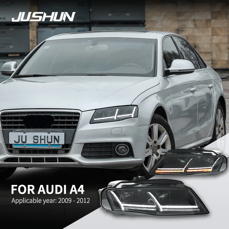 

1 Pair LED Headlight For Audi A4 A4L B8 2009-2012 Headlights Plug And Play With Design Angel Eye Projector Lens Beam Accessories