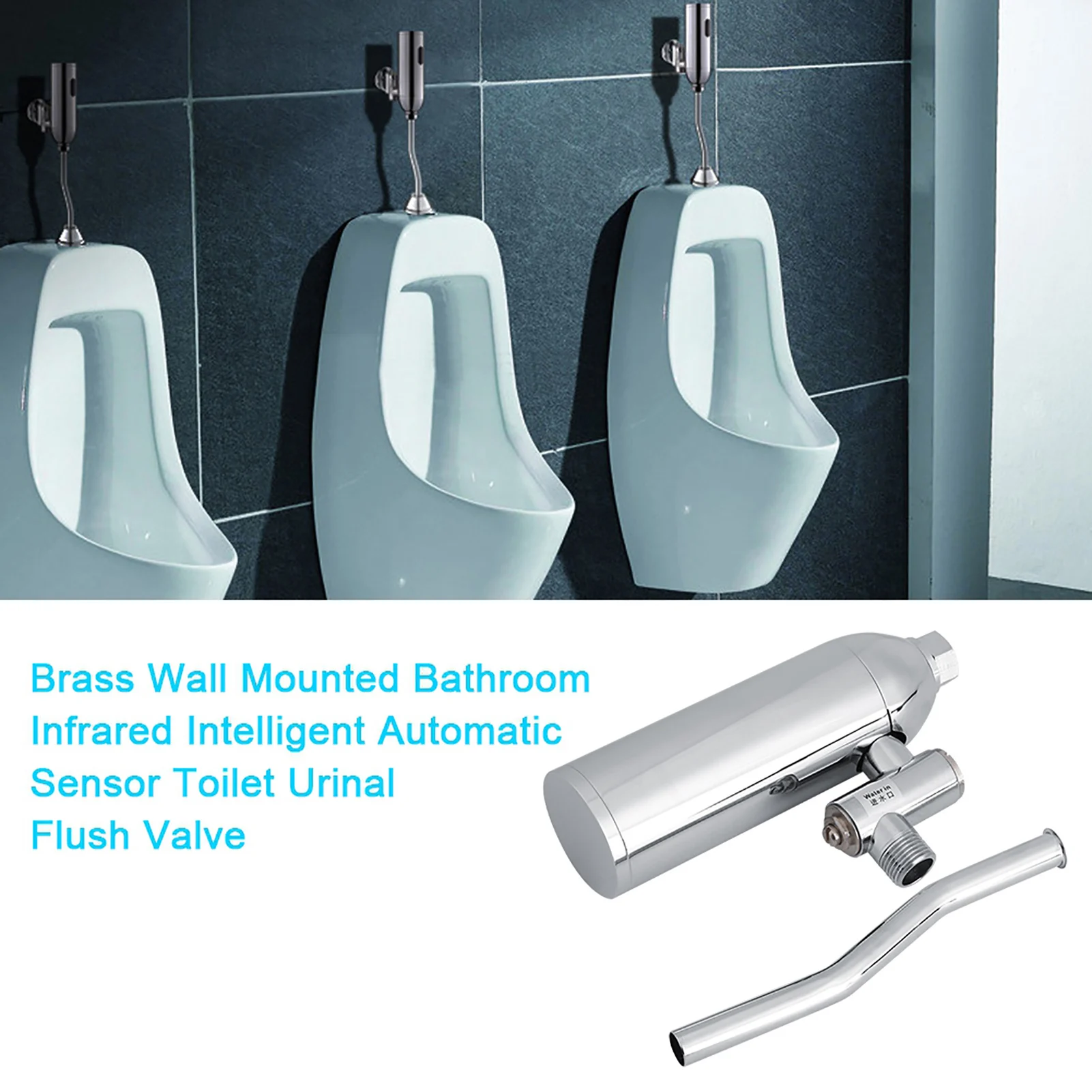 

Brass Wall Mounted Bathroom Infrared Intelligent Automatic Sensor Toilet Urinal Flush Valve Urinal Flush Valve Urinal Flusher