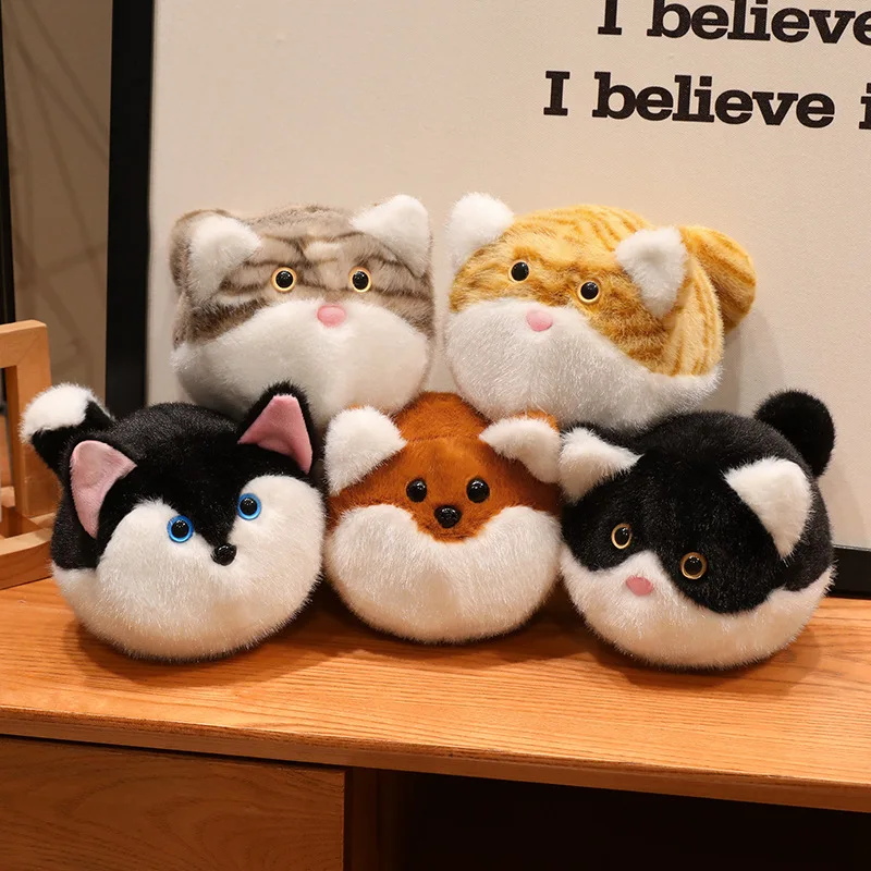 Cute Animal Pinched Dolls Chubby Husky Shiba Inu Cat Soft Stuffed Plush Toys Decompression Doll For Gifts