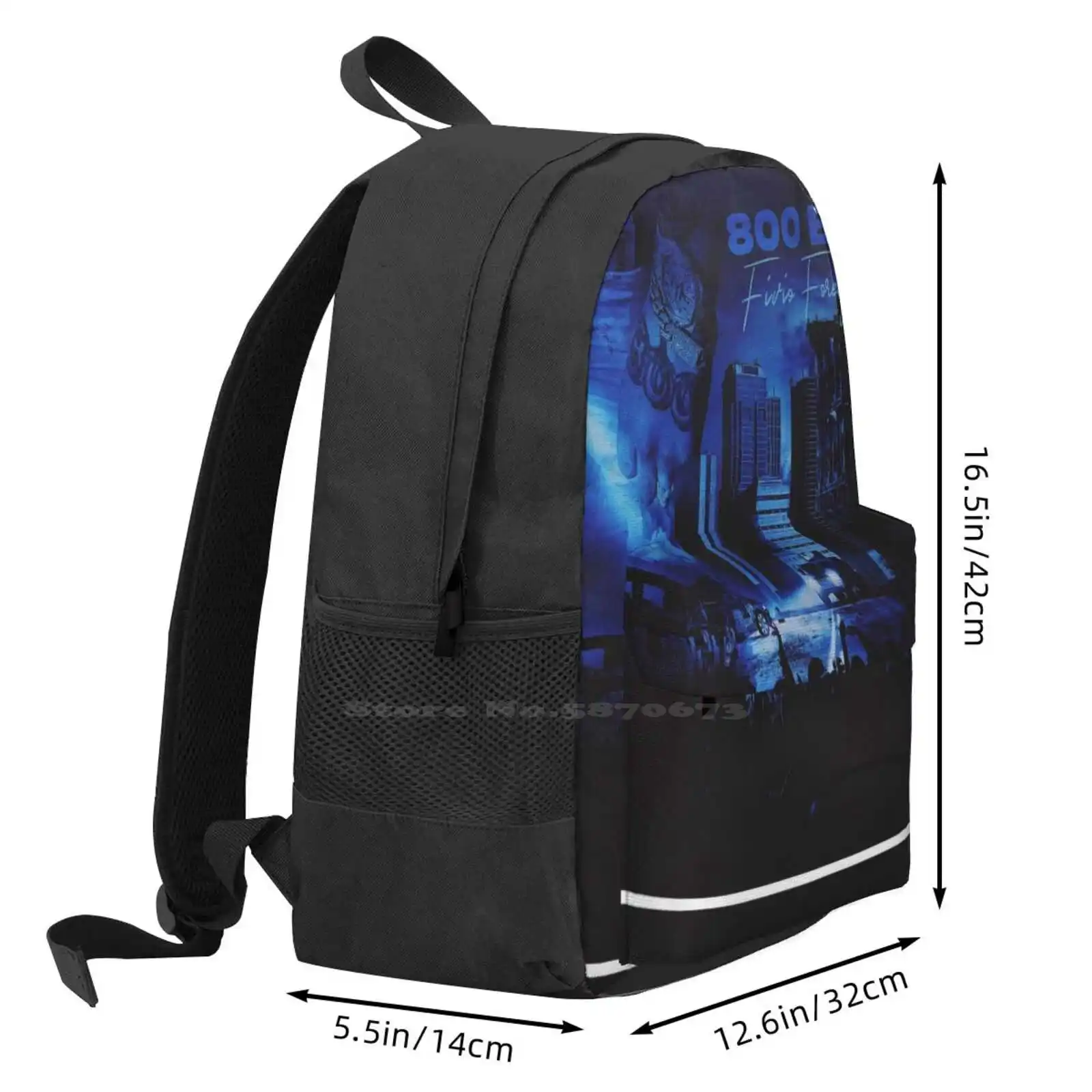 Fivio Foreign School Bag Big Capacity Backpack Laptop 15 Inch Landscape Handsome Dayes Music Classic Cool Rap Mens Walk Show