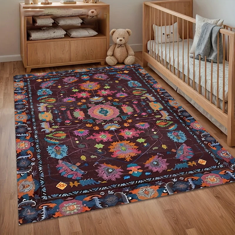 Non-Slip Carpet Bohemian Floral Door Mat Home Rug Kitchen Floor Mat Washable Carpets for Living Room Soft Alfombra Gift Rugs