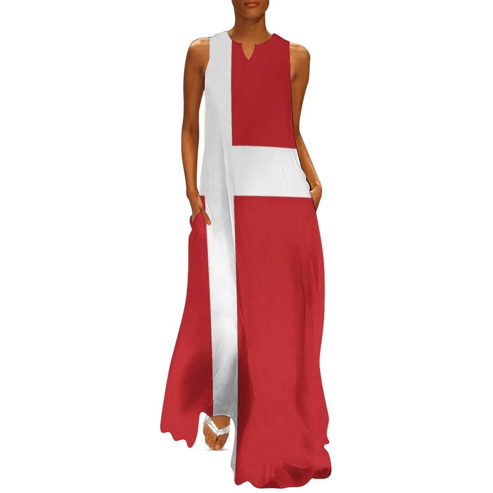 Danish Flag Long Dress dresses for woman dresses for women 2025 luxury designer party